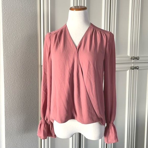 T Tahari Tops - *SOLD* NWT TAHARI | Faux Wrap Long Sleeved Blouse     (b)